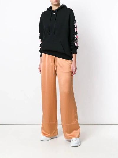 Shop Off-white Palazzo Trousers In Neutrals