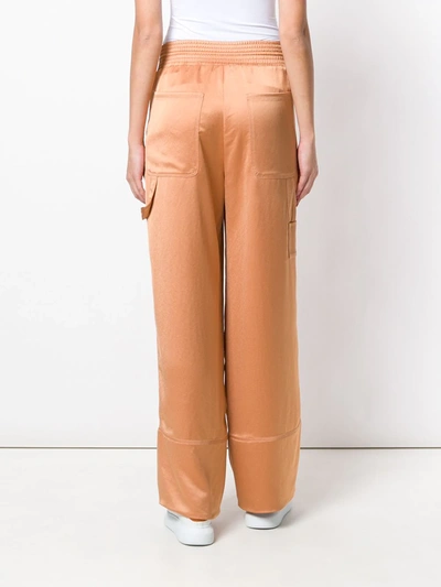 Shop Off-white Palazzo Trousers In Neutrals