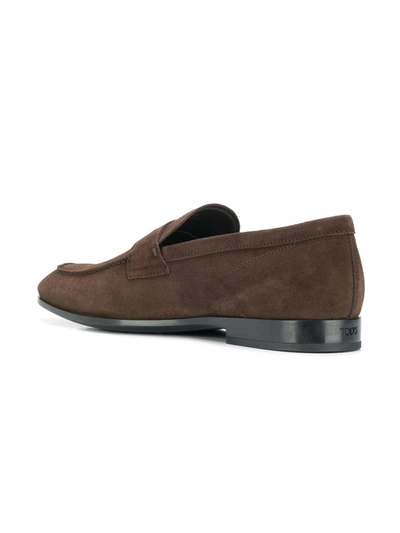 TOD'S SUEDE LOAFERS - 棕色