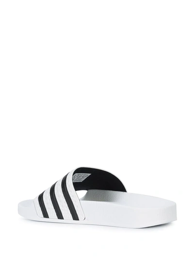 Adidas Originals Island Club Adilette 22 Ribbed Slides In White