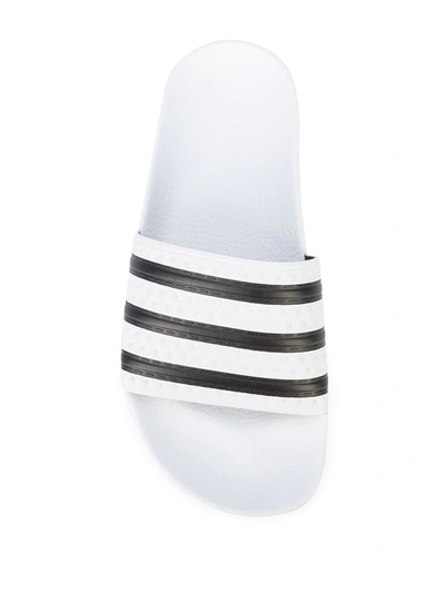 Adidas Originals Island Club Adilette 22 Ribbed Slides In White