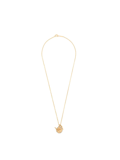 Shop Dolce & Gabbana Medallion Chain Necklace In Gold