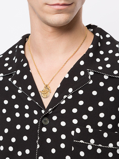Shop Dolce & Gabbana Medallion Chain Necklace In Gold