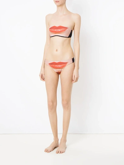 Amir Slama Lips Bikini Set In Multicolour