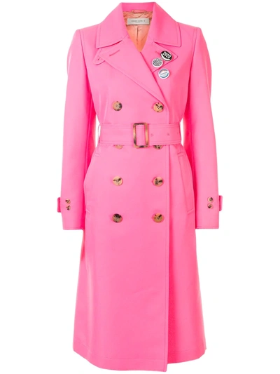 Shop Golden Goose Abigail Pin Detail Trench Coat In Pink