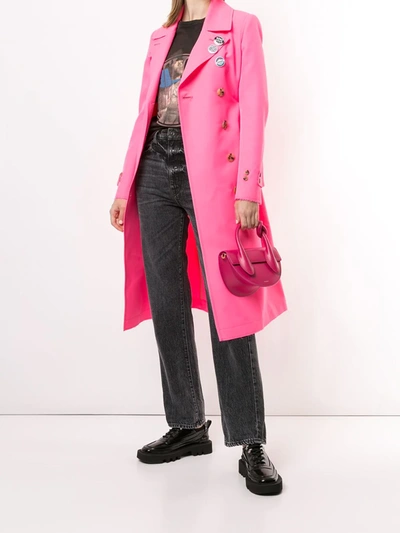 Shop Golden Goose Abigail Pin Detail Trench Coat In Pink