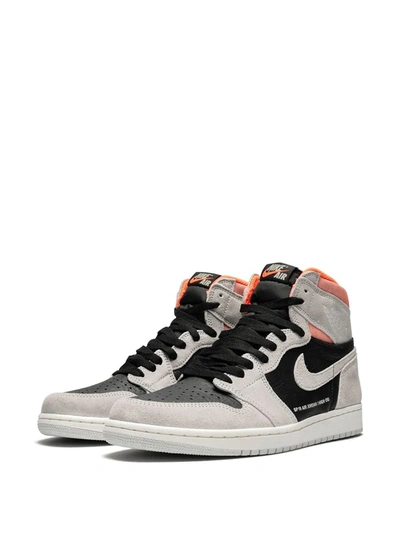 Shop Jordan Air  1 Retro High Og "neutral Grey/hyper Crimson" Sneakers