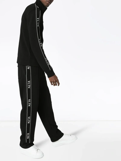 Shop Valentino Logo-tape Track Pants In Black