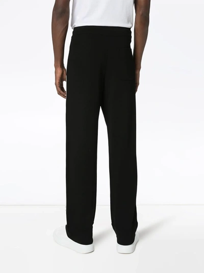 Valentino Vltn Viscose Blend Knit Track Pants In Black