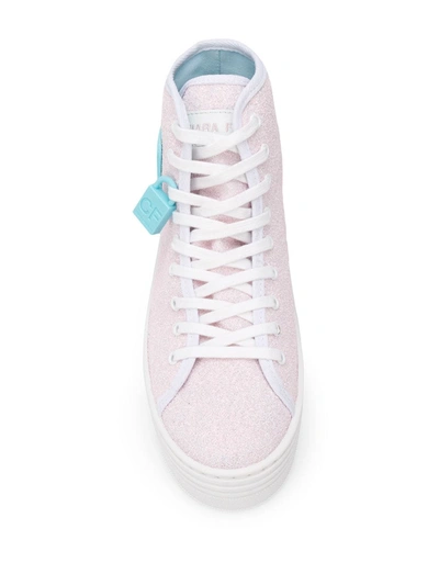 Shop Chiara Ferragni Side Patch Sneakers In Pink