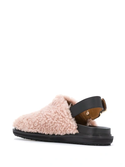 Shop Marni Fussbet Buckled Mules In Pink