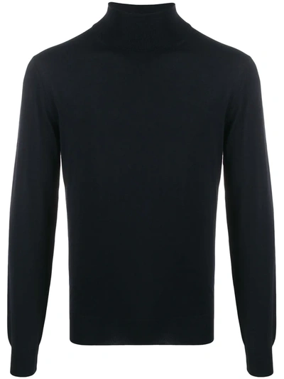 Shop Dell'oglio Ribbed Roll-neck Jumper In Grey