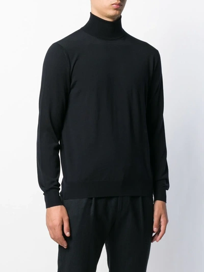 Dell'oglio Ribbed Roll-neck Jumper In Grey