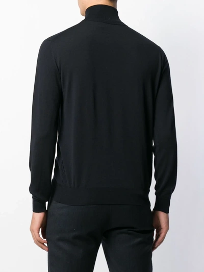 Dell'oglio Ribbed Roll-neck Jumper In Grey