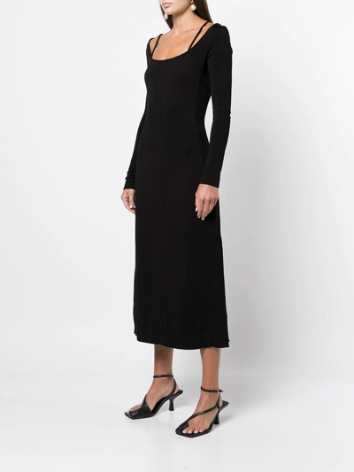 Shop Proenza Schouler White Label Compact Jersey Midi Dress In Black