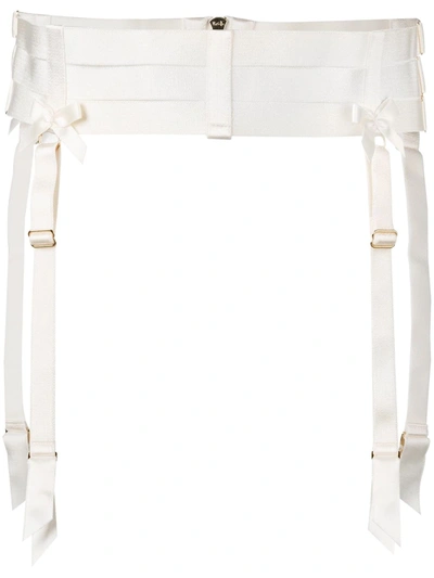 Shop Bordelle Strap Suspender Belt In Neutrals