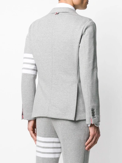 Shop Thom Browne 4-bar Loopback Sport Blazer In Grey