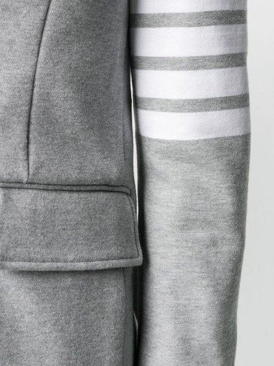 Shop Thom Browne 4-bar Loopback Sport Blazer In Grey