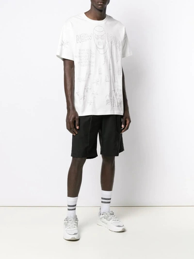 Haculla Mens Nocturnal T-shirt, Size Large In White