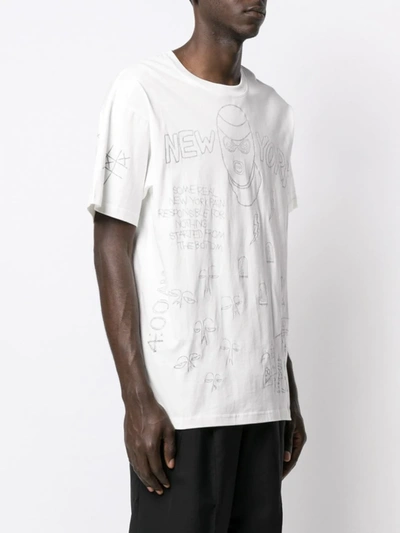 Haculla Mens Nocturnal T-shirt, Size Large In White