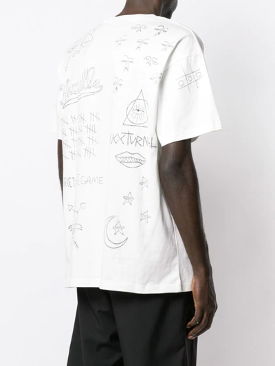 Haculla Mens Nocturnal T-shirt, Size Large In White