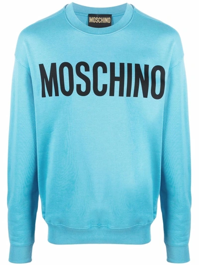 Moschino Logo-print Sweatshirt In Blau