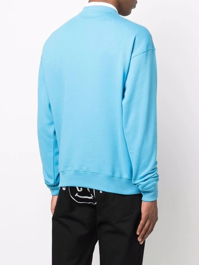 Moschino Logo-print Sweatshirt In Blau