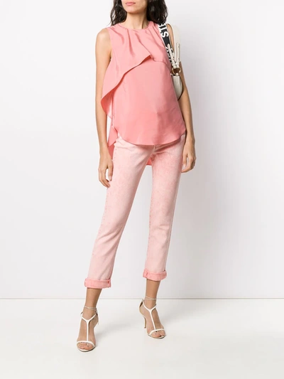 Shop Stella Mccartney Draped Sleeveless Top In Pink