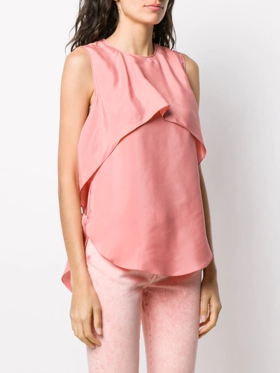 Shop Stella Mccartney Draped Sleeveless Top In Pink