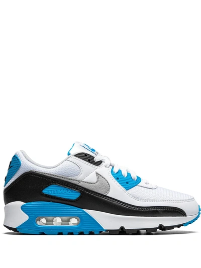 Shop Nike Air Max 90 "laser Blue" Sneakers In White