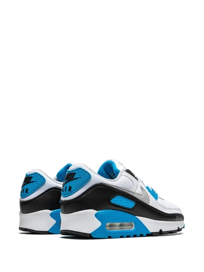 Shop Nike Air Max 90 "laser Blue" Sneakers In White