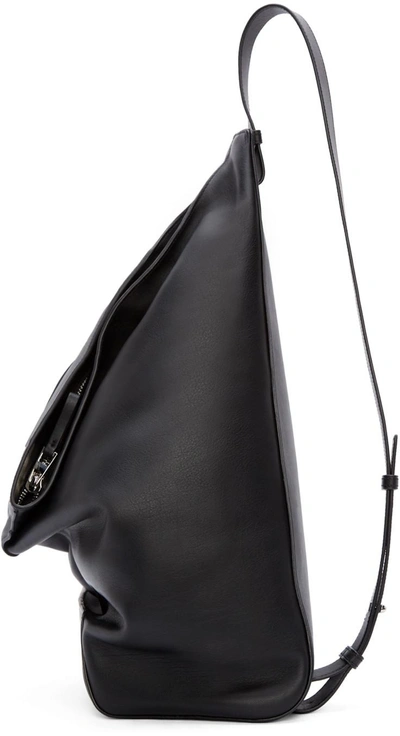 Shop Loewe Black Leather Crossbody Backpack