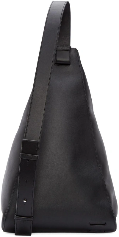 Shop Loewe Black Leather Crossbody Backpack