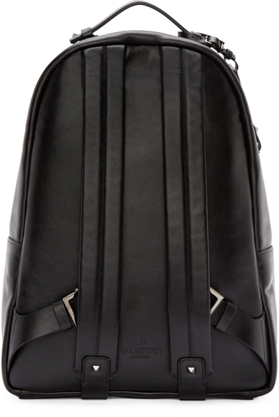 Rockstud leather backpack Valentino Garavani Black in Leather - 14644014