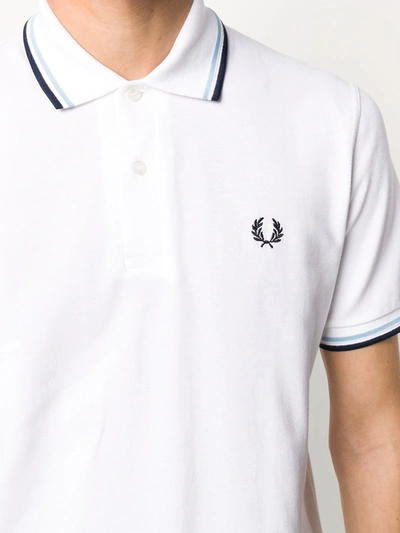 Shop Fred Perry Short Sleeve Polo Shirt In White