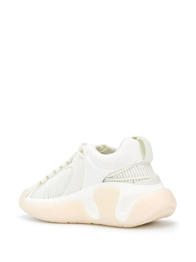 Shop Balmain B-runner Mesh-panel Sneakers In White