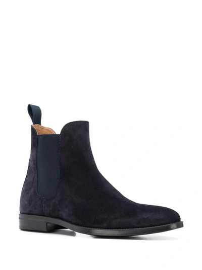 Shop Scarosso Suede Chelsea Boots In Blue
