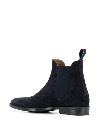 Scarosso Suede Chelsea Boots In Blue