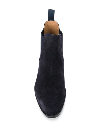 Scarosso Suede Chelsea Boots In Blue