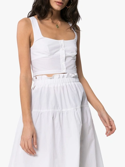 Shop Araks Tilly Cropped Top In White