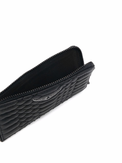 Zadig & Voltaire Quilted Leather Wallet In Schwarz