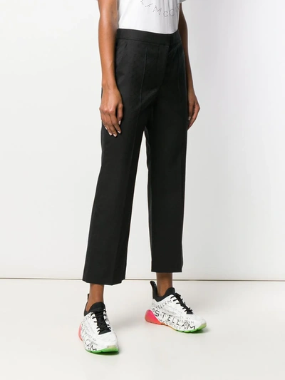 Shop Stella Mccartney Cropped Tailored Trousers In Black