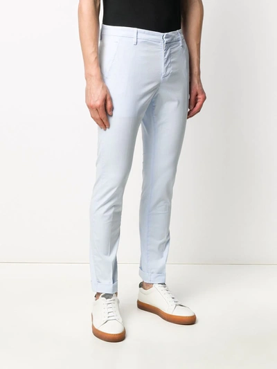 Shop Dondup Slim-fit Tailored Trousers In Blue