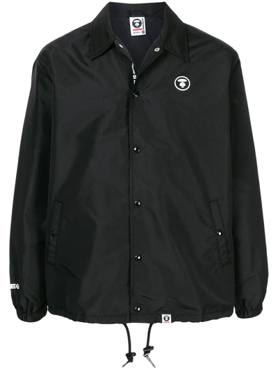 Shop Aape By A Bathing Ape Logo Patch Lightweight Jacket In Black