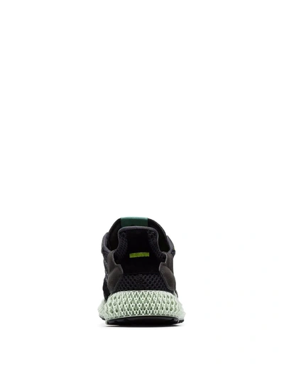 Shop Adidas Originals Zx 4000 4d "carbon" Sneakers In Black