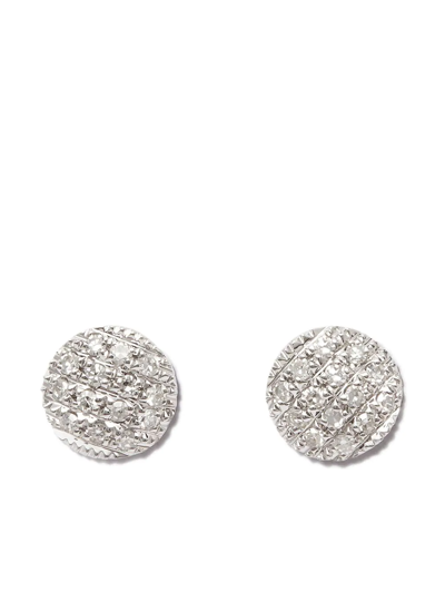 Shop Dana Rebecca Designs 14kt White Gold Lauren Joy Diamond Stud Earrings In 银色