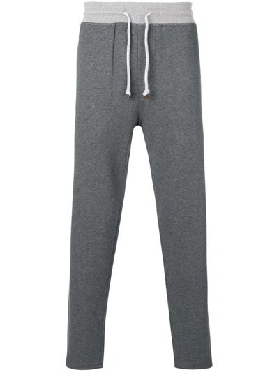 Shop Brunello Cucinelli Plain Track Pants In Grey