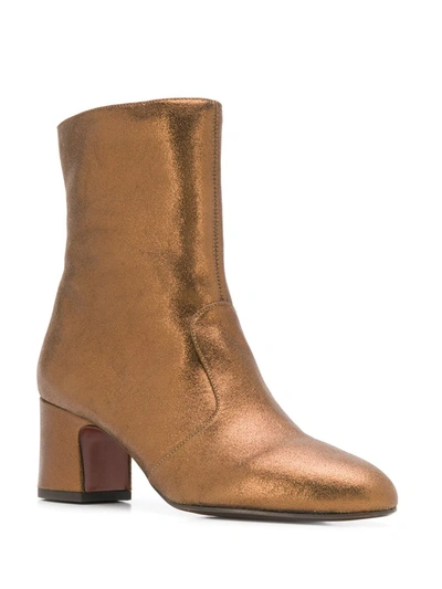 Shop Chie Mihara Nanaylon Metallic Ankle Boots In Brown