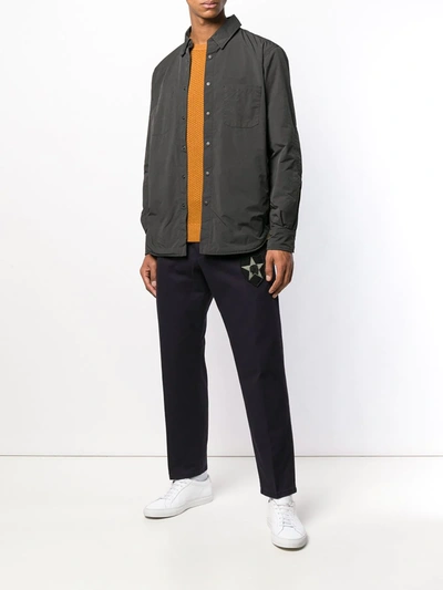 Shop Aspesi Relaxed Fit Shirt Jacket In Green