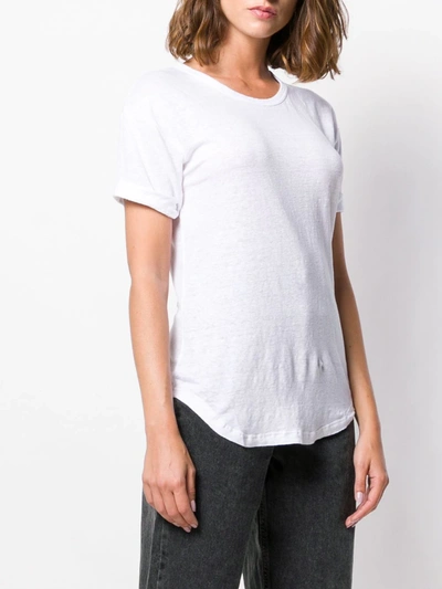 Shop Isabel Marant Étoile Short-sleeve Fitted T-shirt In White